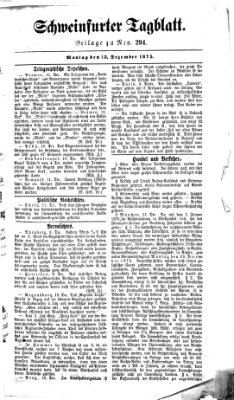 Schweinfurter Tagblatt Montag 13. Dezember 1875