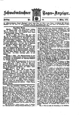 Schwabmünchner Tages-Anzeiger Freitag 5. März 1875