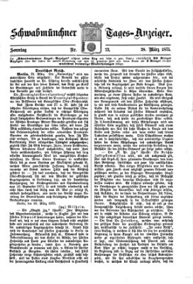 Schwabmünchner Tages-Anzeiger Sonntag 28. März 1875