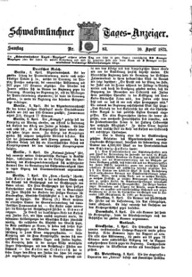 Schwabmünchner Tages-Anzeiger Samstag 10. April 1875