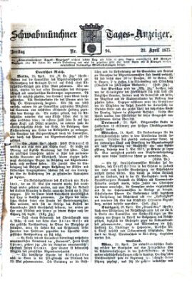Schwabmünchner Tages-Anzeiger Freitag 23. April 1875