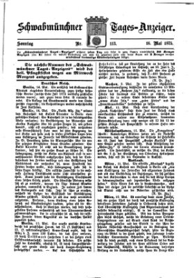 Schwabmünchner Tages-Anzeiger Sonntag 16. Mai 1875