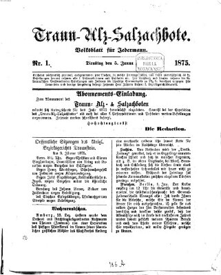 Traun-Alz-Salzachbote Dienstag 5. Januar 1875