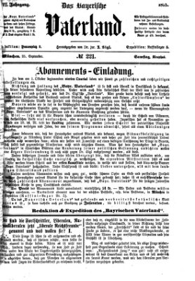 Das bayerische Vaterland Samstag 25. September 1875