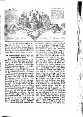 Bamberger Volksblatt Samstag 30. Januar 1875