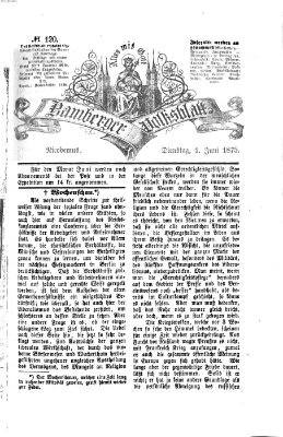Bamberger Volksblatt Dienstag 1. Juni 1875