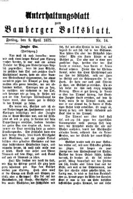 Bamberger Volksblatt Freitag 9. April 1875