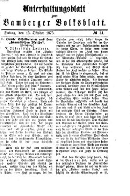 Bamberger Volksblatt Freitag 15. Oktober 1875