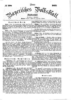 Neues bayerisches Volksblatt Dienstag 9. November 1875