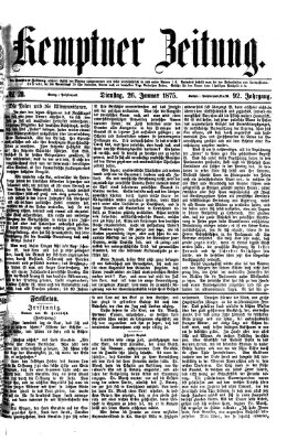 Kemptner Zeitung Dienstag 26. Januar 1875