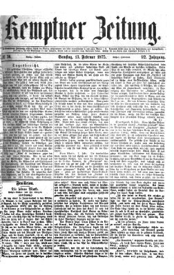 Kemptner Zeitung Samstag 13. Februar 1875