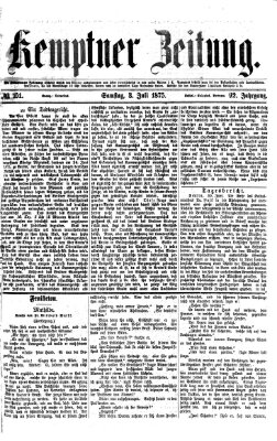 Kemptner Zeitung Samstag 3. Juli 1875