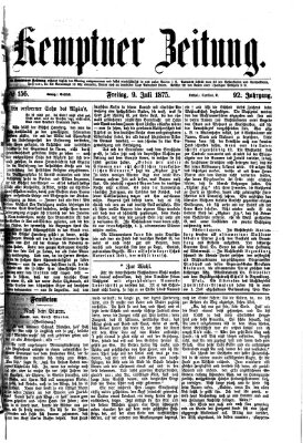 Kemptner Zeitung Freitag 9. Juli 1875