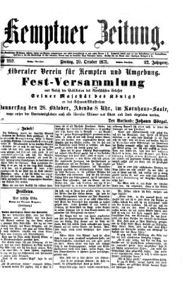 Kemptner Zeitung Freitag 29. Oktober 1875