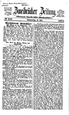Zweibrücker Zeitung (Zweibrücker Wochenblatt) Donnerstag 15. Juli 1875