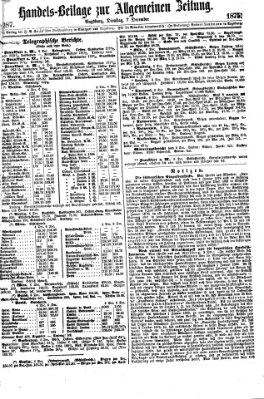 Allgemeine Zeitung Dienstag 7. Dezember 1875