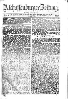 Aschaffenburger Zeitung Samstag 9. Januar 1875