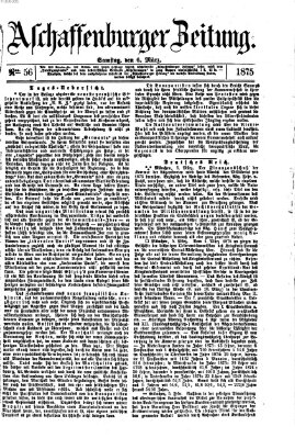 Aschaffenburger Zeitung Samstag 6. März 1875