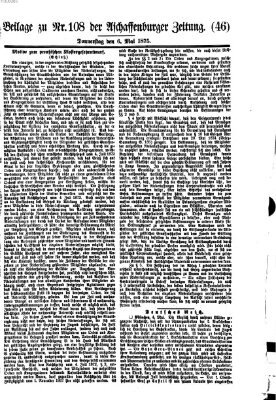 Aschaffenburger Zeitung Donnerstag 6. Mai 1875