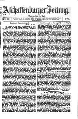 Aschaffenburger Zeitung Montag 10. Mai 1875