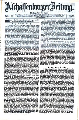 Aschaffenburger Zeitung Dienstag 29. Juni 1875