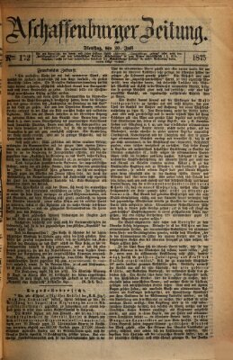 Aschaffenburger Zeitung Dienstag 20. Juli 1875
