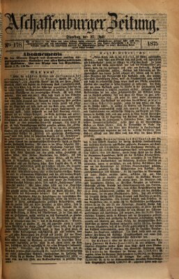 Aschaffenburger Zeitung Dienstag 27. Juli 1875