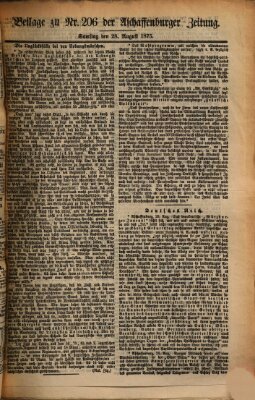 Aschaffenburger Zeitung Samstag 28. August 1875
