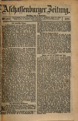 Aschaffenburger Zeitung Dienstag 2. November 1875