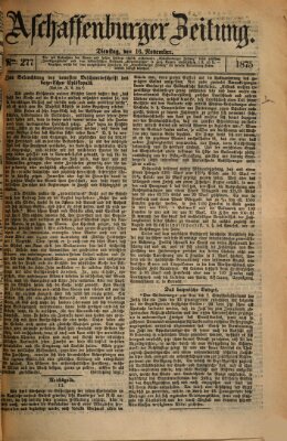 Aschaffenburger Zeitung Dienstag 16. November 1875