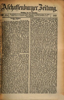 Aschaffenburger Zeitung Dienstag 23. November 1875