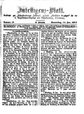 Aschaffenburger Zeitung Donnerstag 14. Januar 1875