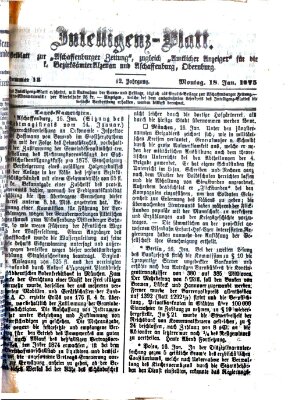 Aschaffenburger Zeitung Montag 18. Januar 1875