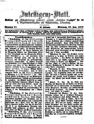 Aschaffenburger Zeitung Mittwoch 27. Januar 1875