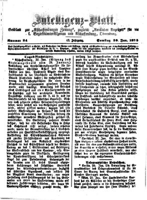 Aschaffenburger Zeitung Samstag 30. Januar 1875
