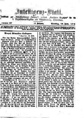 Aschaffenburger Zeitung Dienstag 16. Februar 1875