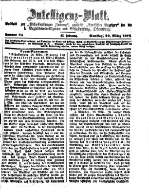Aschaffenburger Zeitung Samstag 20. März 1875