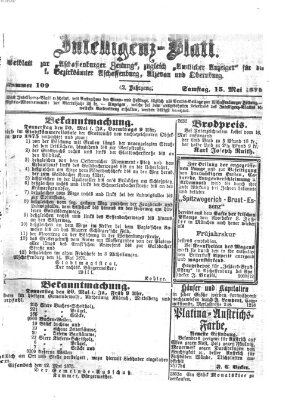 Aschaffenburger Zeitung Samstag 15. Mai 1875