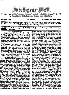 Aschaffenburger Zeitung Donnerstag 27. Mai 1875