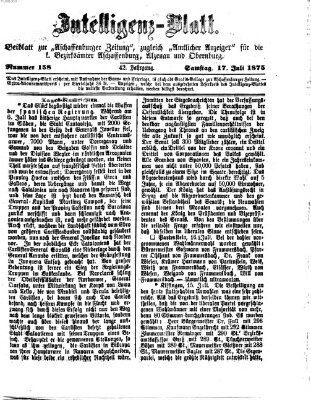 Aschaffenburger Zeitung Samstag 17. Juli 1875