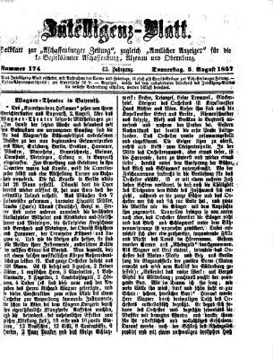Aschaffenburger Zeitung Donnerstag 5. August 1875