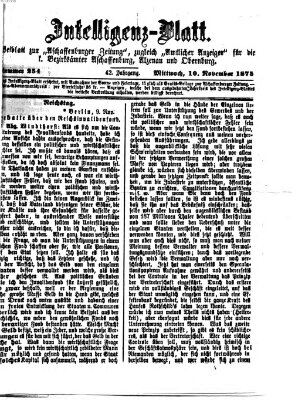 Aschaffenburger Zeitung Mittwoch 10. November 1875
