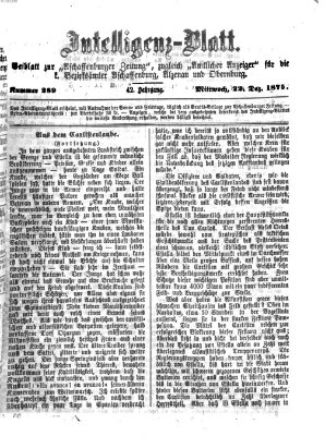 Aschaffenburger Zeitung Mittwoch 22. Dezember 1875