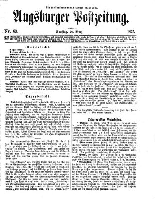 Augsburger Postzeitung Samstag 20. März 1875
