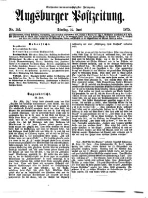 Augsburger Postzeitung Dienstag 22. Juni 1875