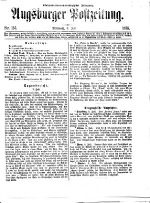 Augsburger Postzeitung Mittwoch 7. Juli 1875