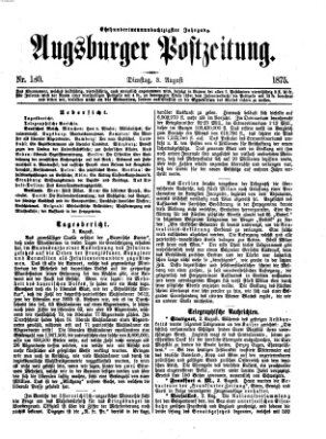 Augsburger Postzeitung Dienstag 3. August 1875