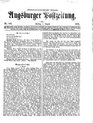 Augsburger Postzeitung Freitag 6. August 1875