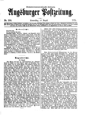 Augsburger Postzeitung Donnerstag 26. August 1875