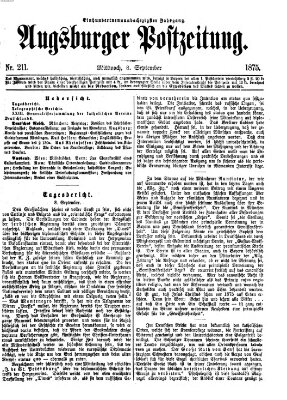 Augsburger Postzeitung Mittwoch 8. September 1875
